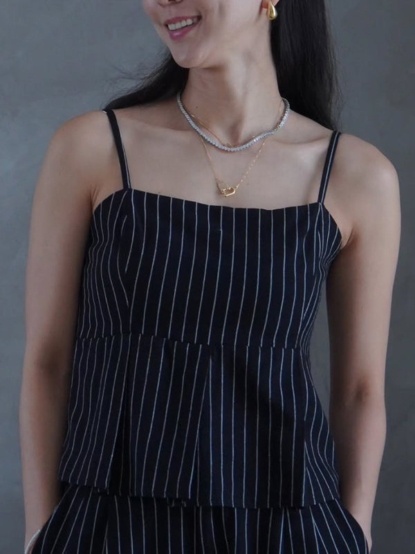 Striped Wide-Leg Set