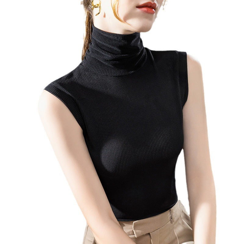 Turtleneck Sleeveless Top