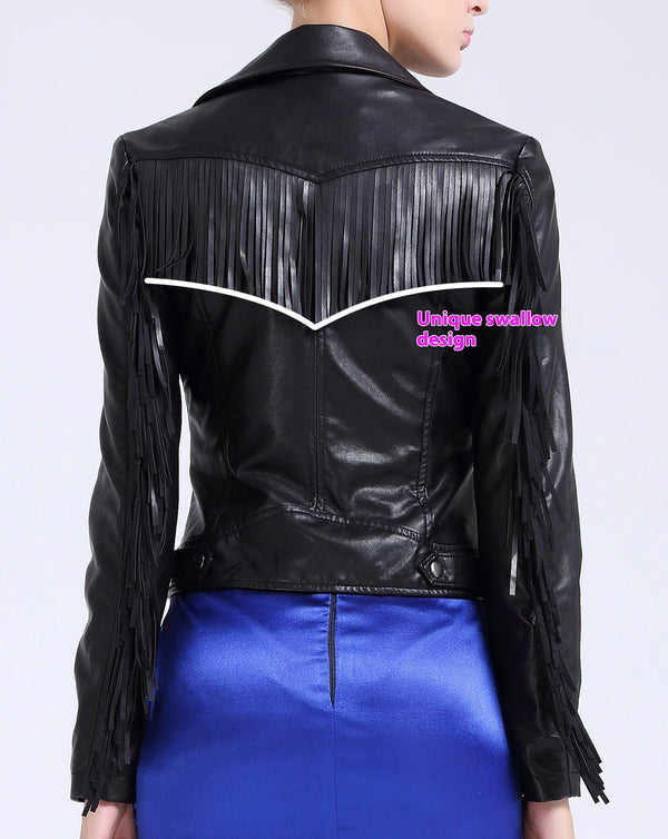 Tassel Leather Jacket