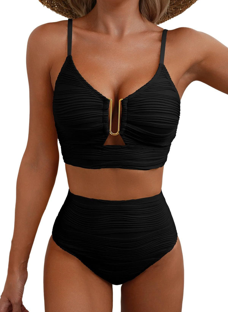 V-Neck Bikini Set