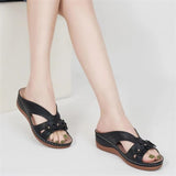 Summer New Women's Outer Wedge Flower Beach Sandals