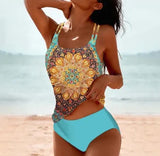 Vintage High-Waist Swimwear